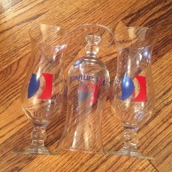 Vintage 90s Carnival Cruise Line Hurricane Tulip 14 oz Glass - Picture 9 of 11